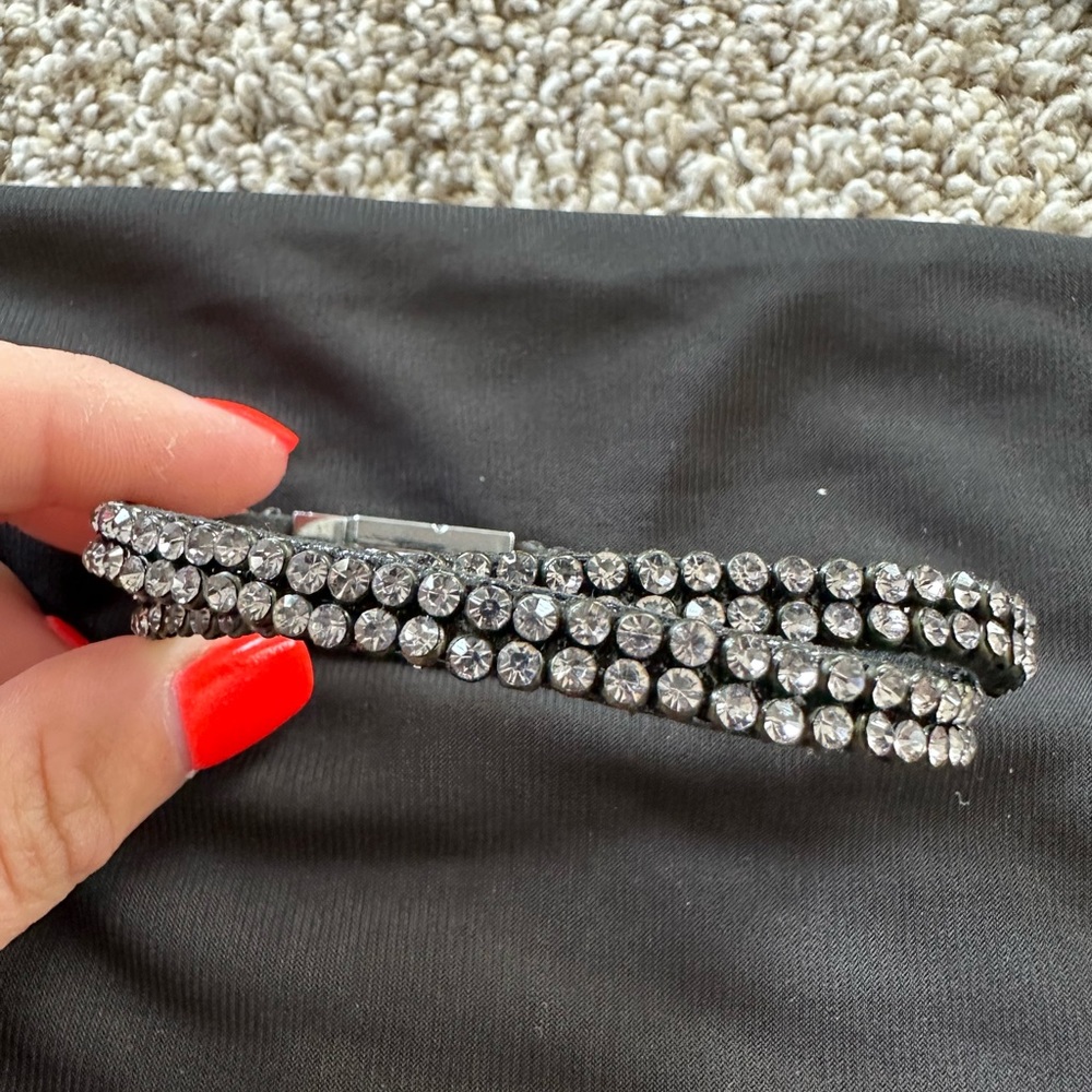 Women’s wrap bracelet‎ - black and silver
